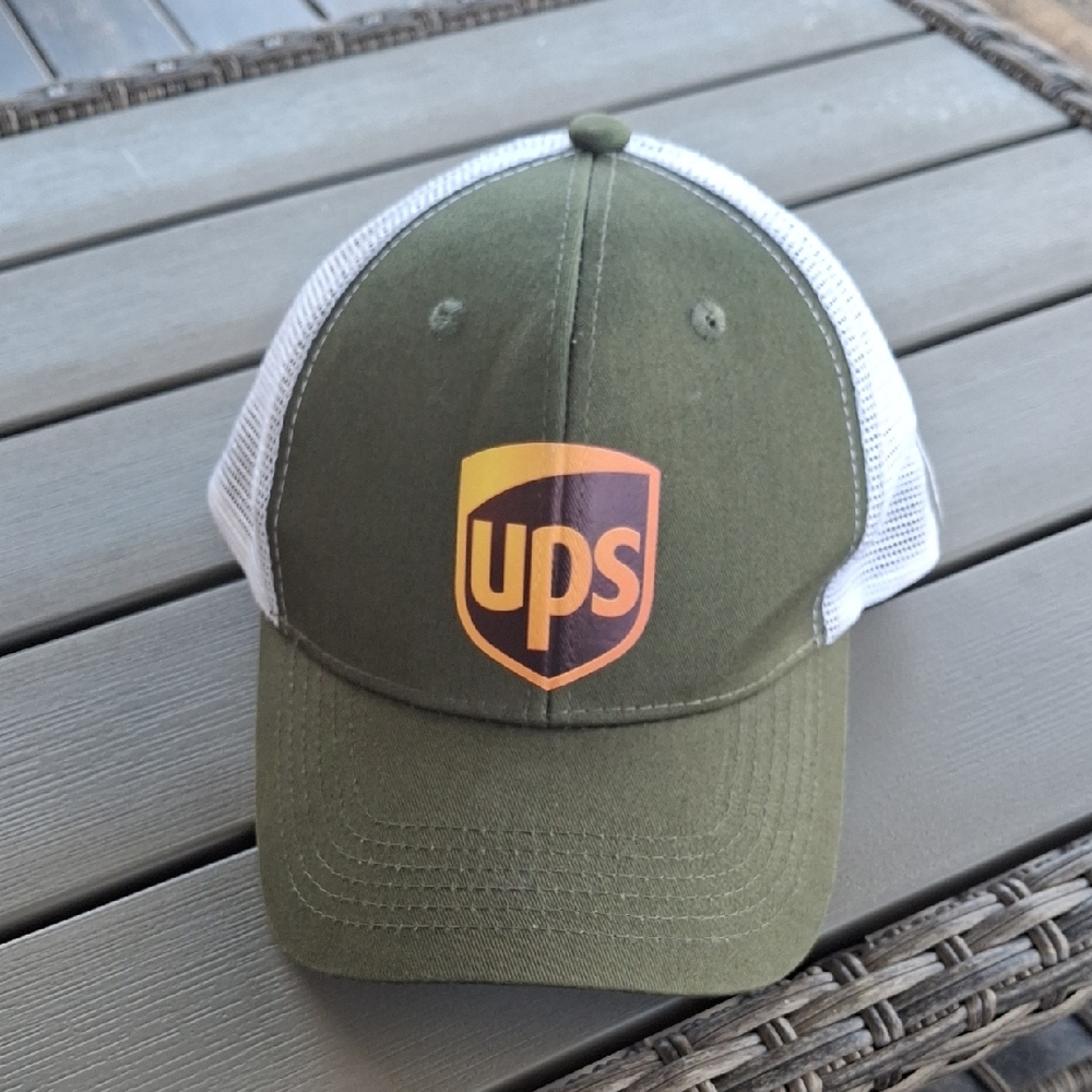 UPS Trucker Hat - Olive Green with White Mesh